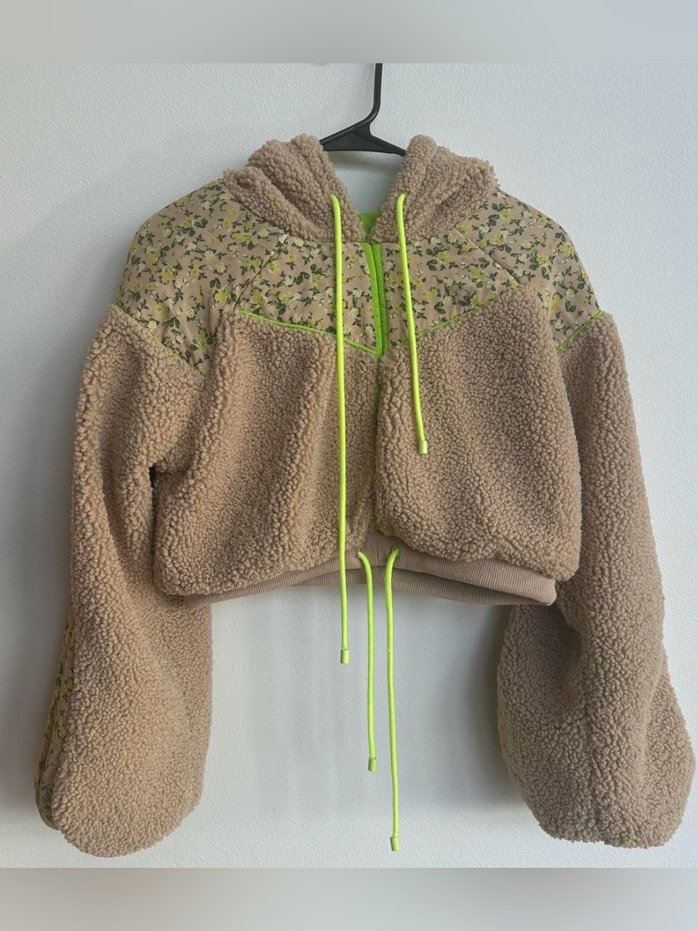 For Love & Lemons “Sloane Sterling Cropped Hoodie”